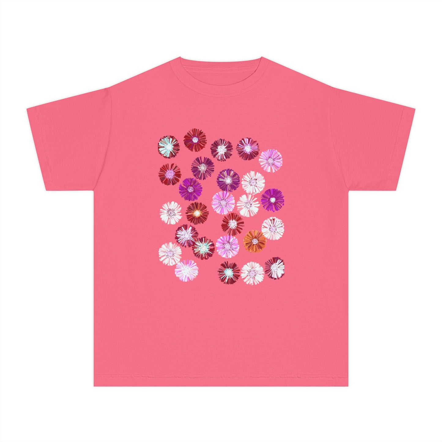 Floral Youth Midweight Tee for Spring Celebrations