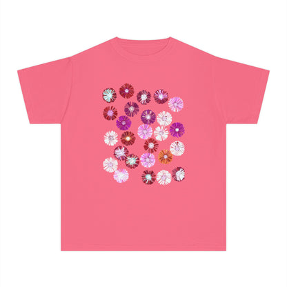 Floral Youth Midweight Tee for Spring Celebrations