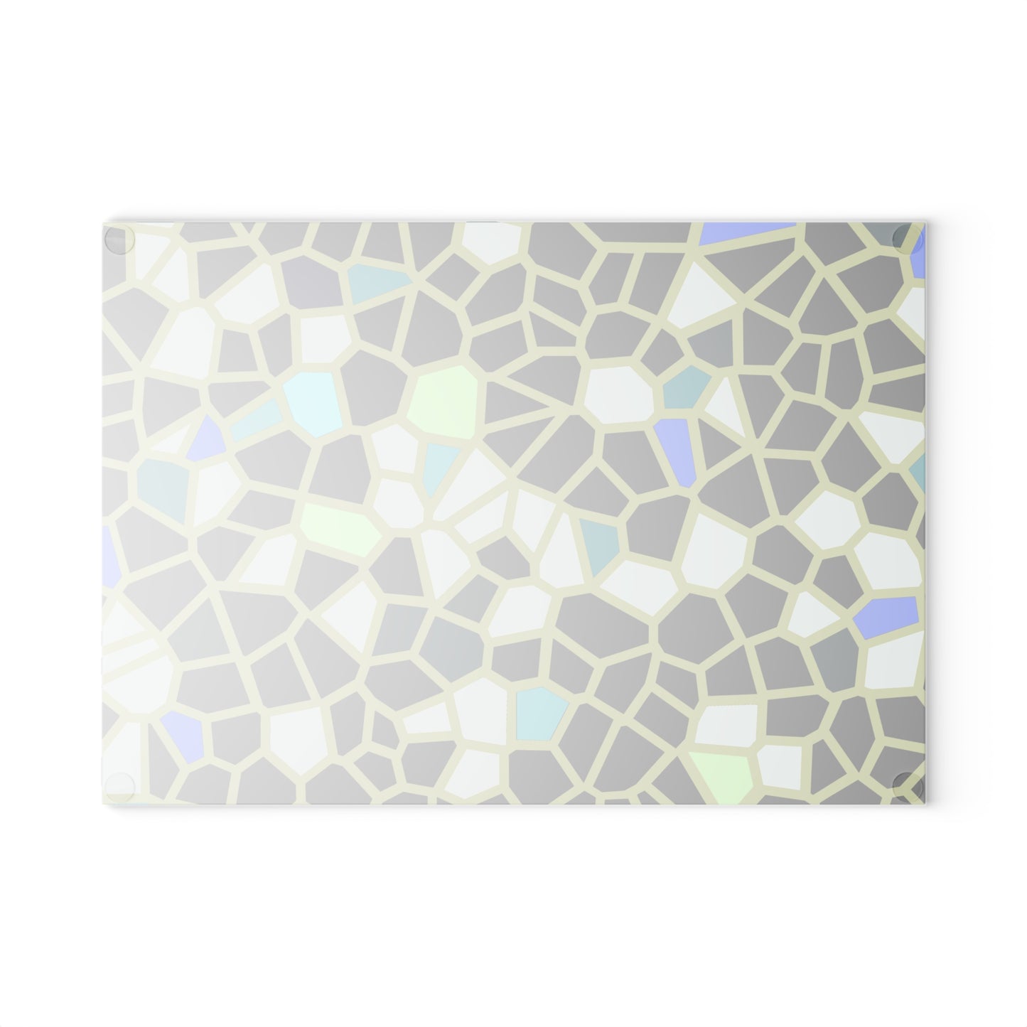 Black & Green Mosaic Pattern Tempered Glass Cutting Board