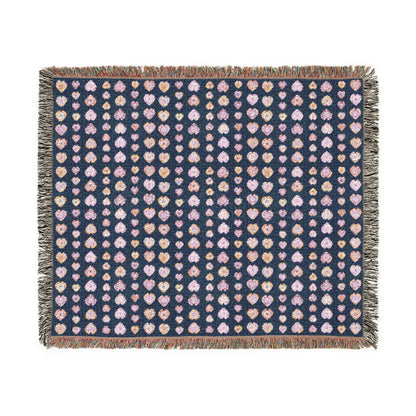 Bohemian Woven Blanket - Navy