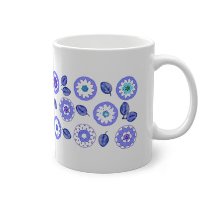 Coffee Mug Design Image--Indigo Crochet Pattern On White