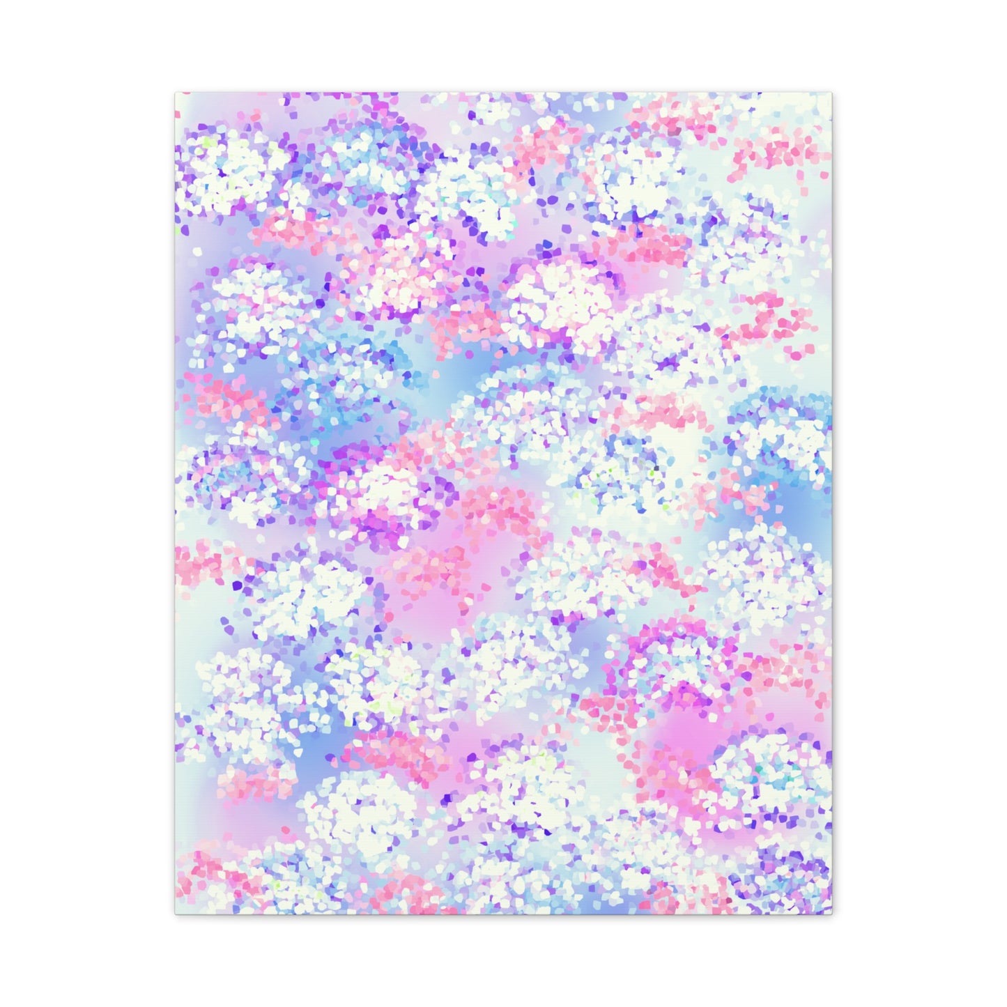 Stretched Abstract Canvas -- Cherry Blossom in Purple and Blue
