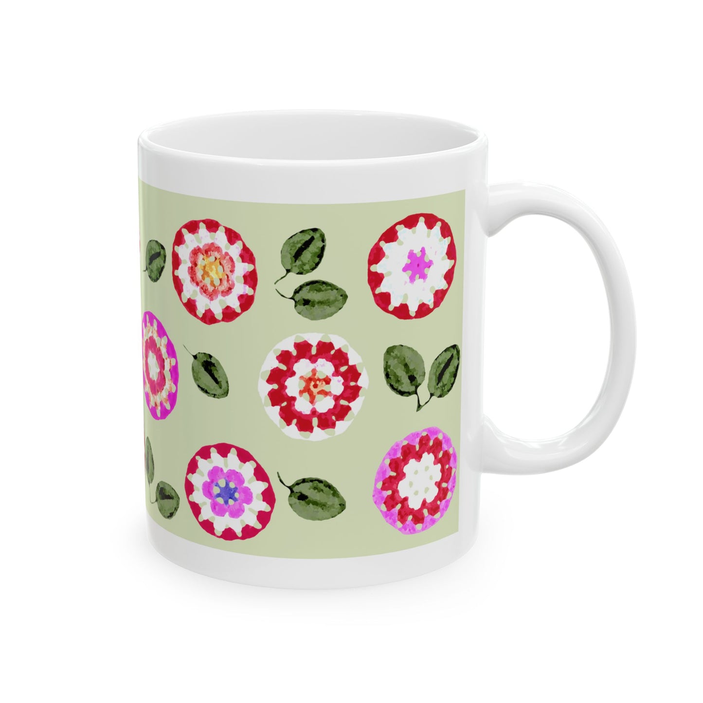 Coffee Mug Design Image--Crochet Pattern Apple Green
