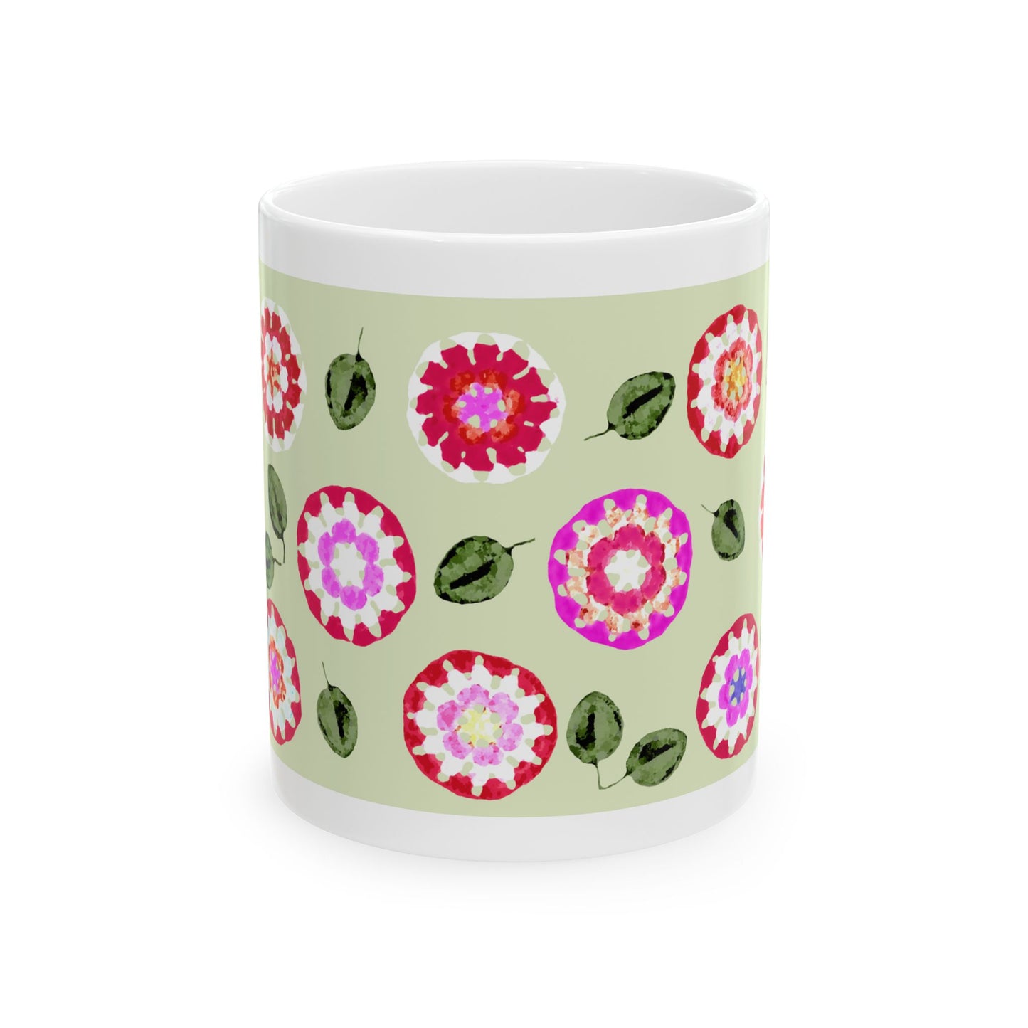 Coffee Mug Design Image--Crochet Pattern Apple Green